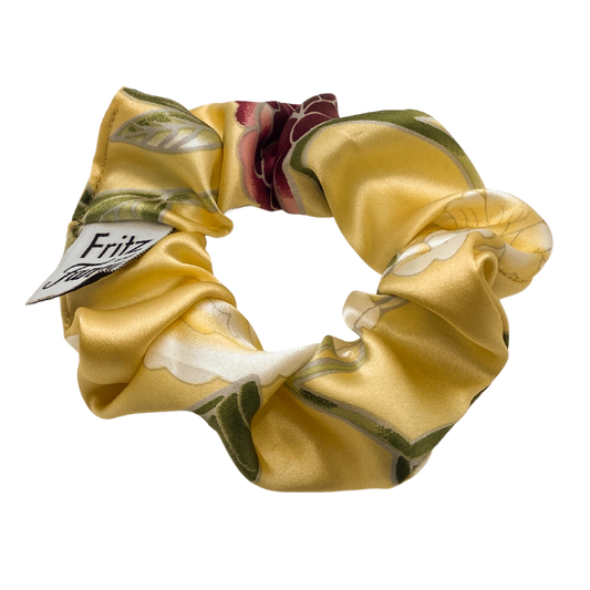 Jasmine and Peonies Silk Scrunchie