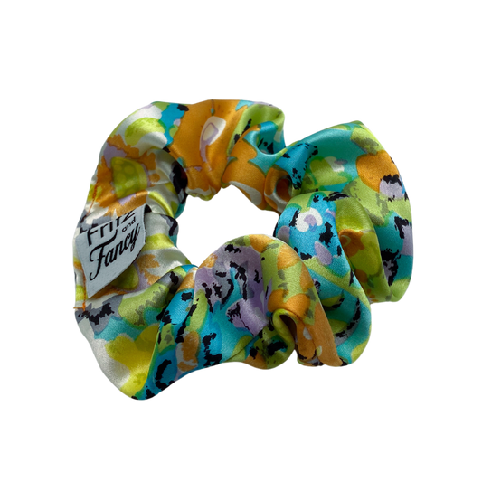 Artistic Poppies Silk Scrunchie