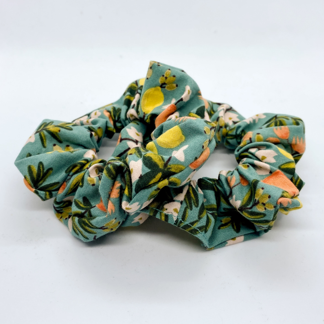 Citrus Floral on Teal