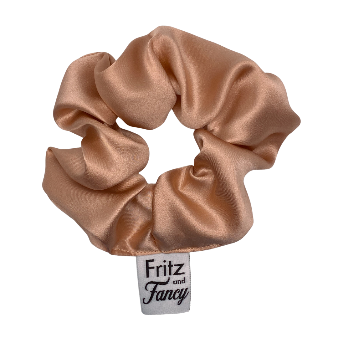 Rose Pink Silk Scrunchie