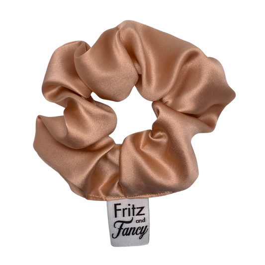 Rose Pink Silk Scrunchie