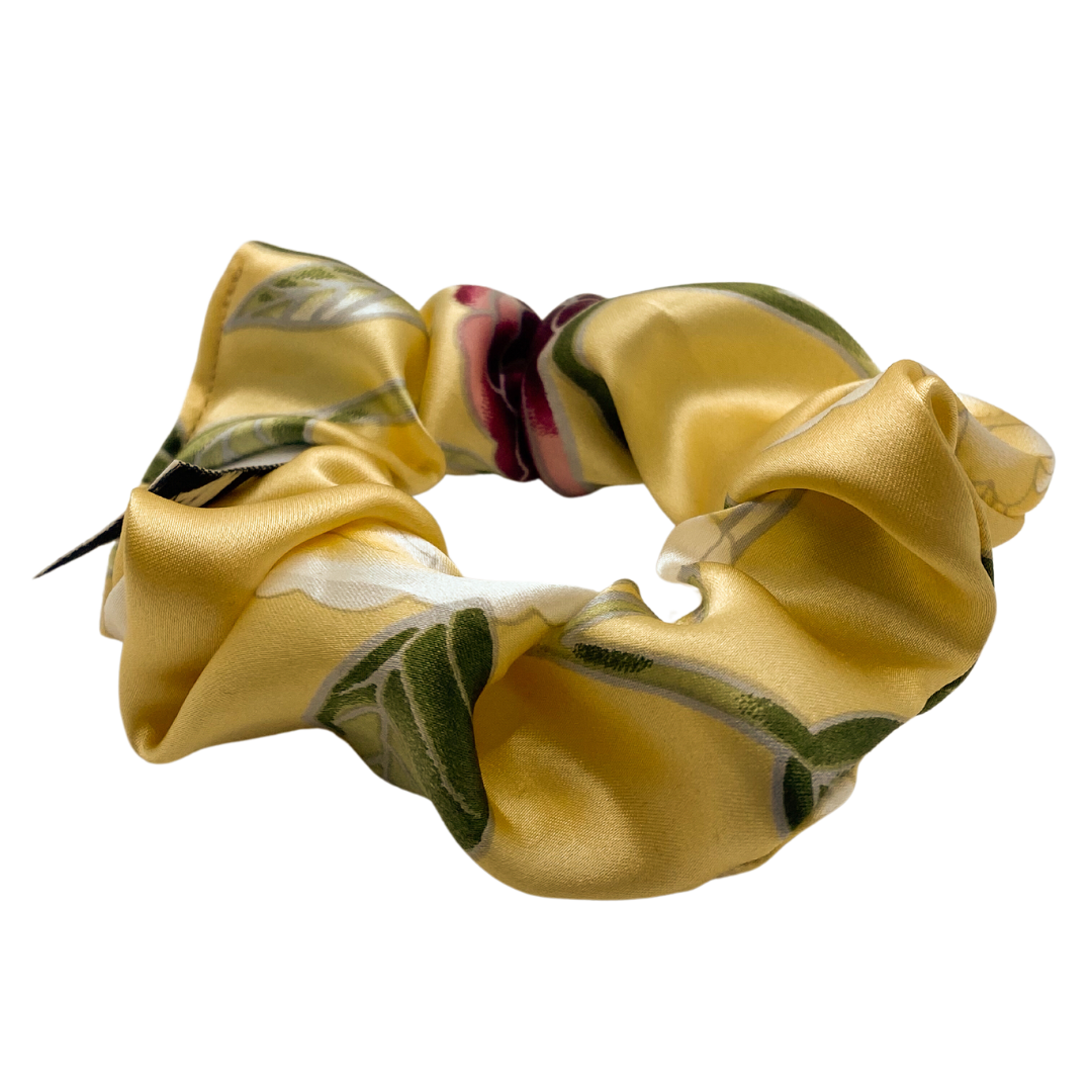 Jasmine and Peonies Silk Scrunchie