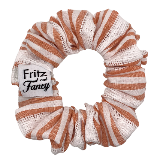 Coral Stripes and Lace