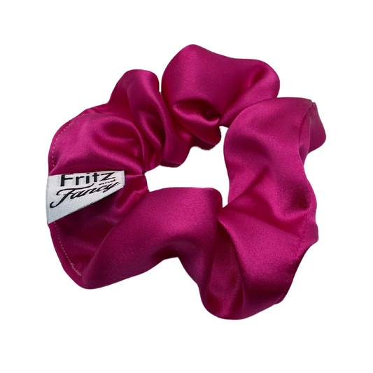 Magenta Silk Scrunchie