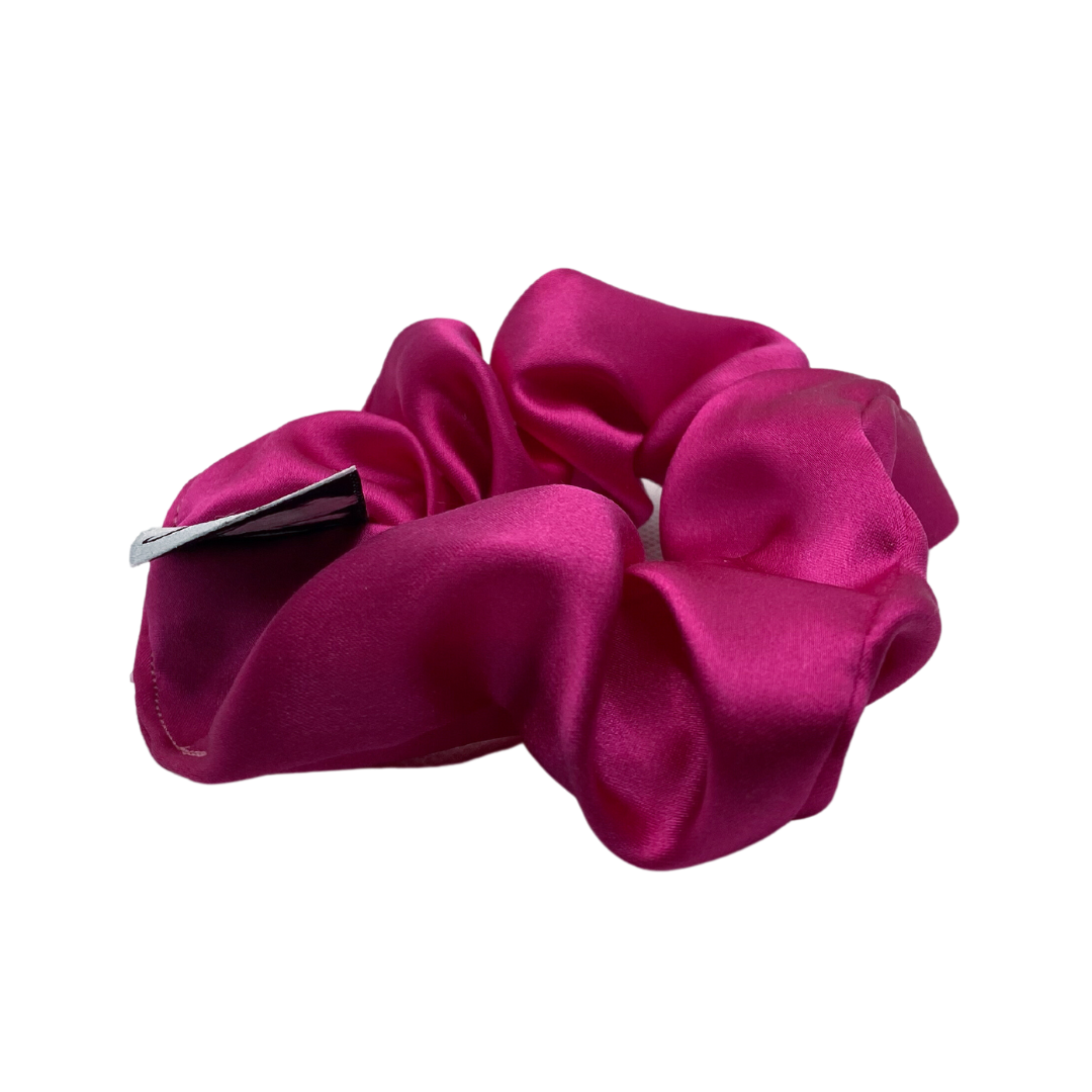 Magenta Silk Scrunchie