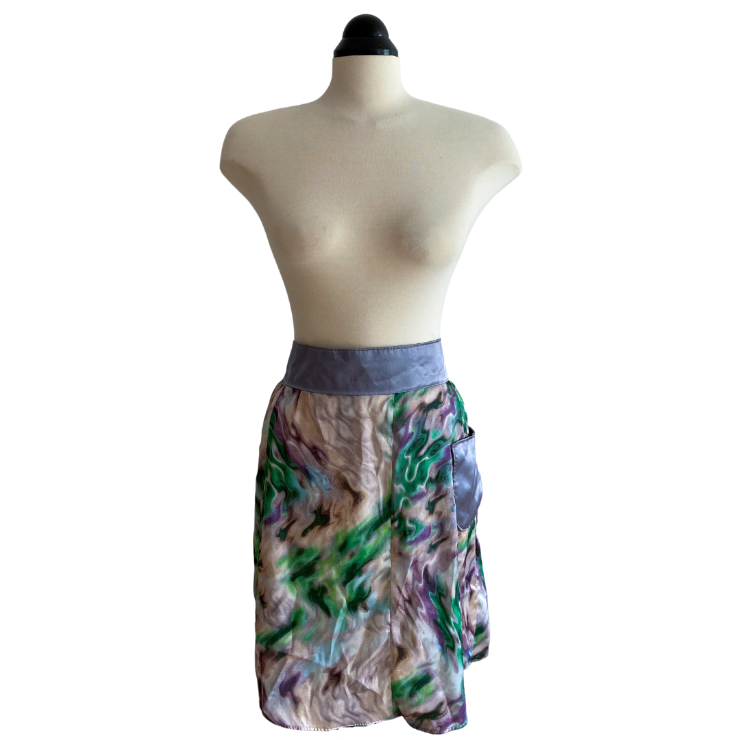 Groovy Satin Half Apron