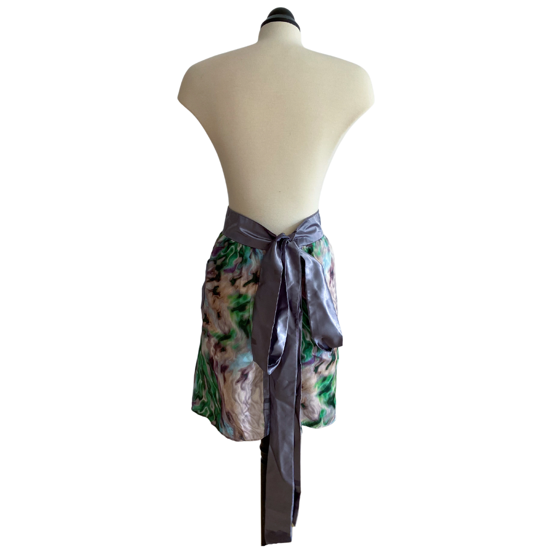 Groovy Satin Half Apron