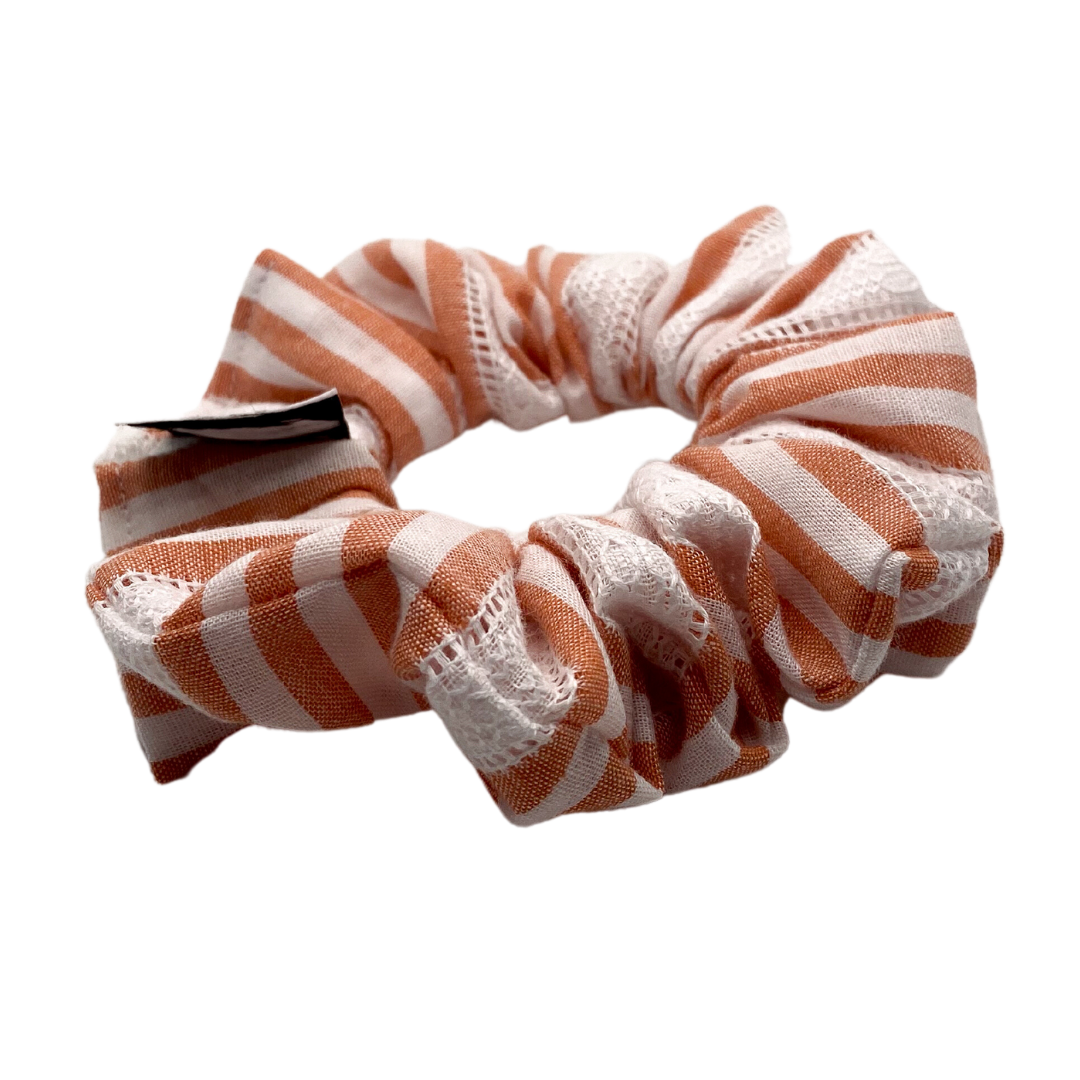 Coral Stripes and Lace