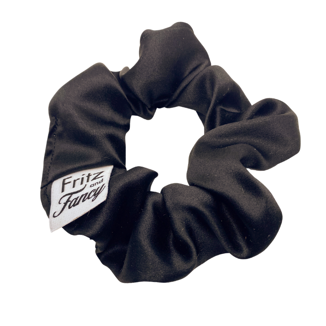 Black Silk Scrunchie