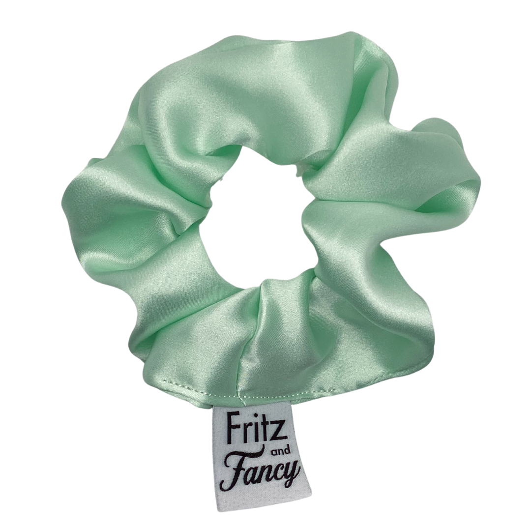 Light Green Silk Scrunchie