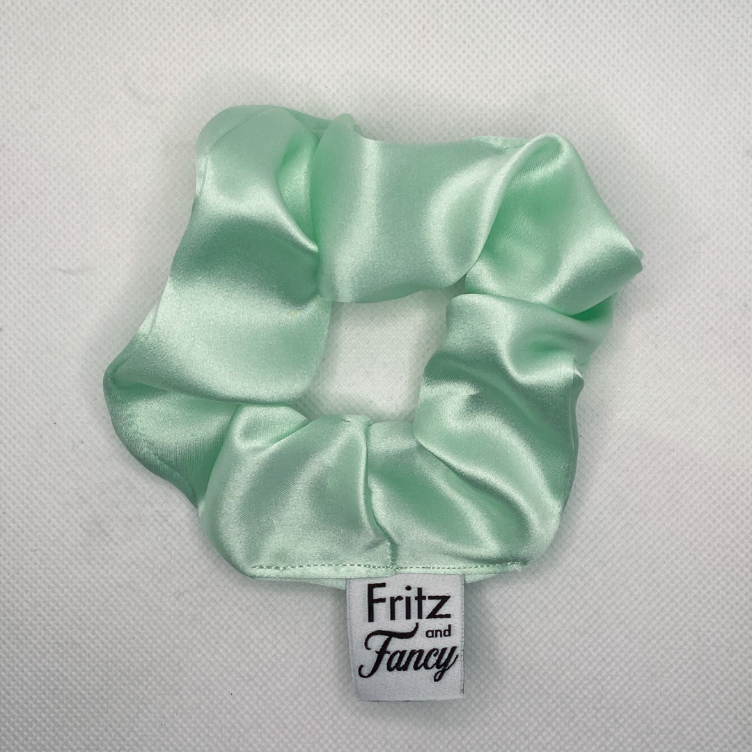 Light Green Silk Scrunchie
