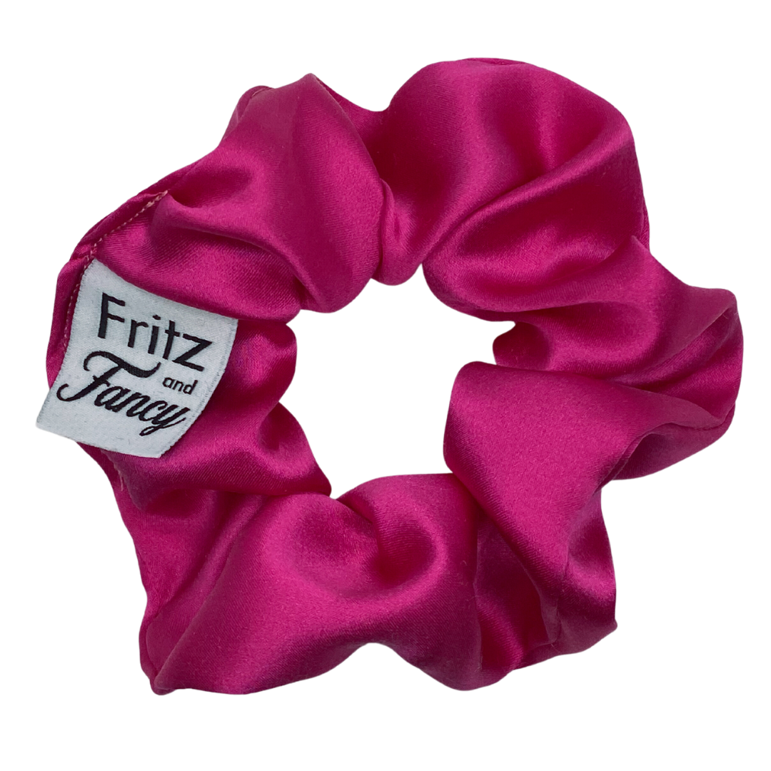 Magenta Silk Scrunchie