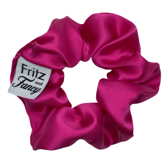 Magenta Silk Scrunchie