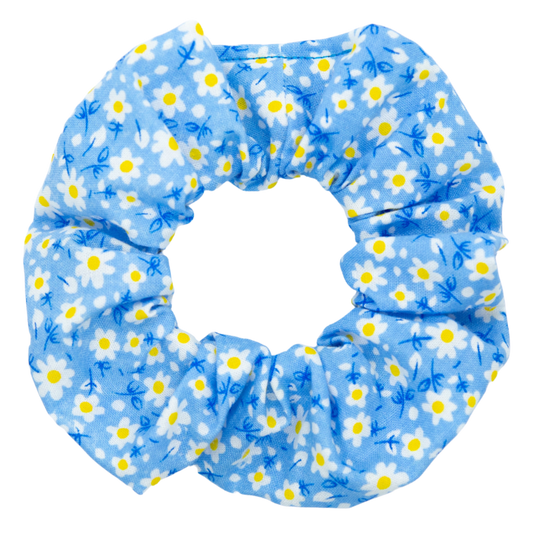 Blue Daisies Scrunchie